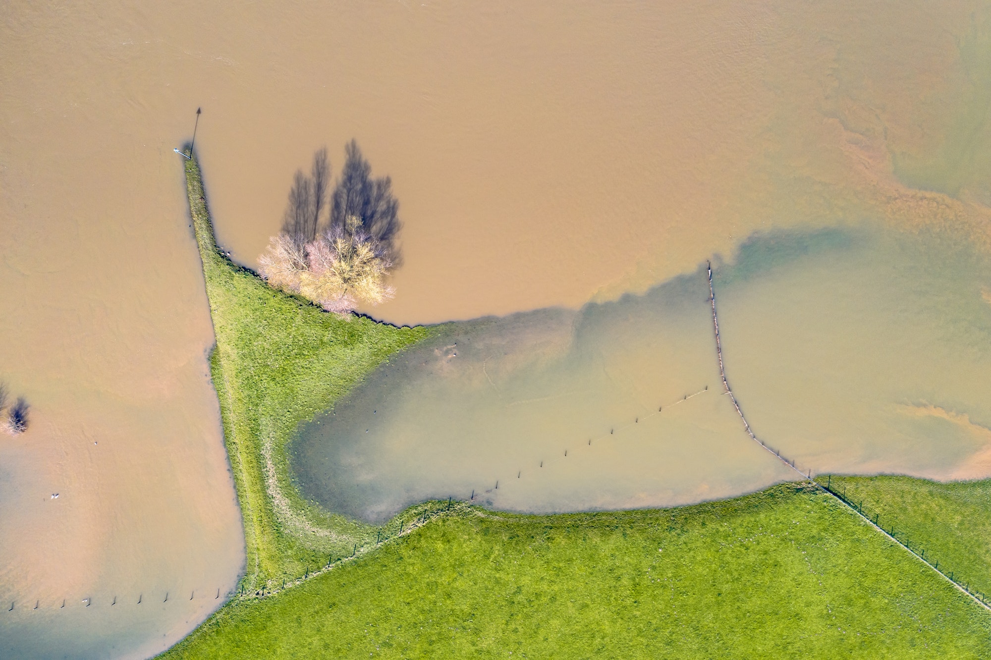 Flooded river landscape
